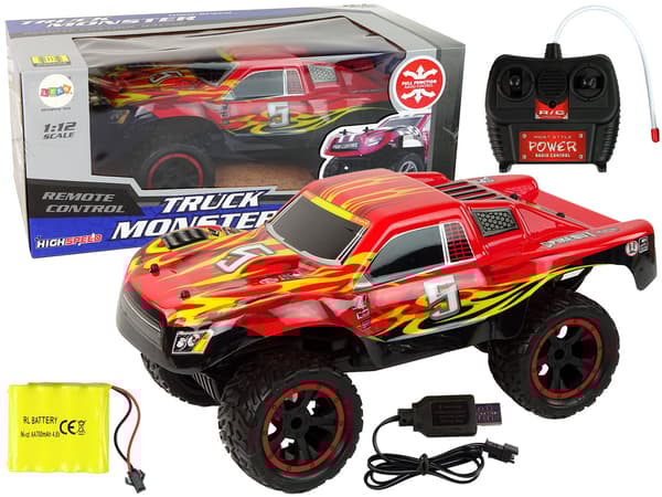 Remote Controlled Off-Road Vehicle R/C 1:12 20 km/h Red