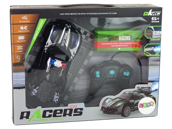 Black Police Remote Control R/C Sports Car