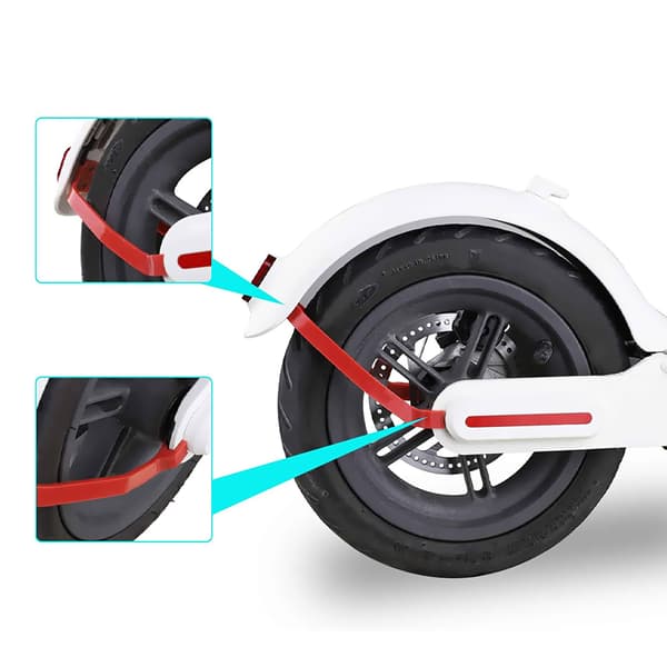 Stöd med skruvar för Xiaomi Mi Electric Scooter M365 fender - röd