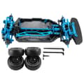 Miniatyrbillede 1 af 2: RC Drift Bil Chassis Ramme Kit, Metal Konstruktion, Inkluderer Hjul og Støddæmpere, 1 sæt