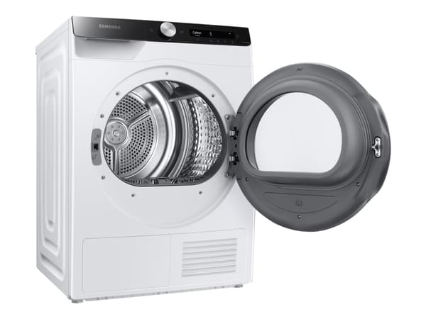 Samsung DV80T5220AE - Torktumlare - Wi-Fi - bredd: 60 cm - djup: 65 cm - höjd: 85 cm - frontmatad - vit med svart dörr