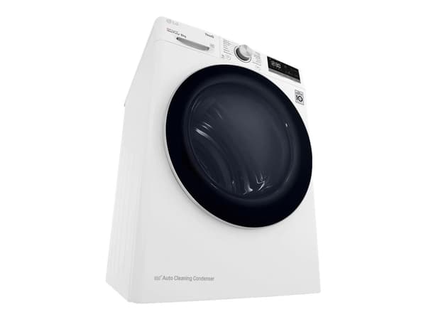 LG RH80V3AV6N - Tørker - Wi-Fi - bredde: 60 cm - dybde: 69 cm - høyde: 85 cm - frontileggelse - hvit