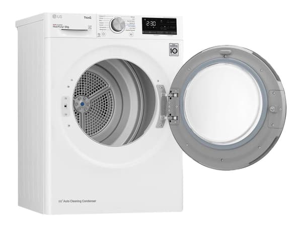 LG RH80V3AV6N - Tørker - Wi-Fi - bredde: 60 cm - dybde: 69 cm - høyde: 85 cm - frontileggelse - hvit
