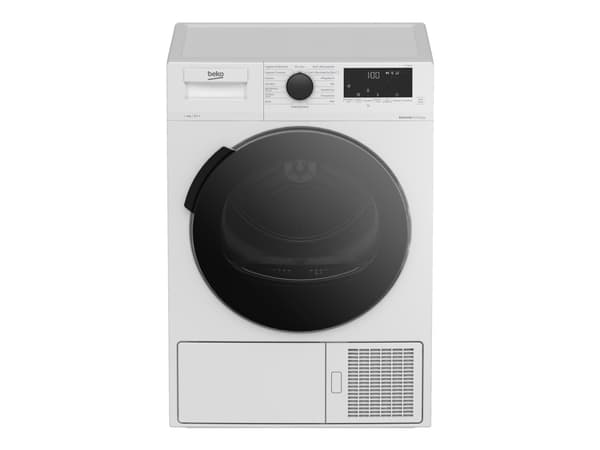 Beko DHC946GX - Tørker - bredde: 59.7 cm - dybde: 59.9 cm - høyde: 84.6 cm - frontileggelse - hvit