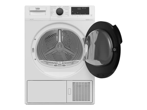 Beko DHC946GX - Tørker - bredde: 59.7 cm - dybde: 59.9 cm - høyde: 84.6 cm - frontileggelse - hvit