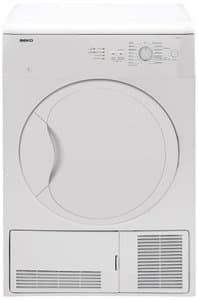 Beko DC 7130 N - Tørker - bredde: 59.5 cm - dybde: 54 cm - høyde: 84.6 cm - frontileggelse - hvit