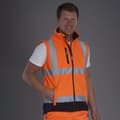 Miniatyrbilde 3 av 3: Yoko Mens Hi Vis Softshell Bodywarmer / Workwear