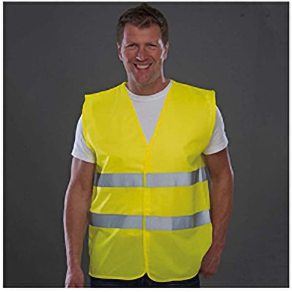 Yoko Mens Hi Vis 2 Bands Vest/Waistcoat