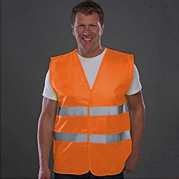 Yoko Mens Hi Vis 2 Bands Vest/Wistcoat
