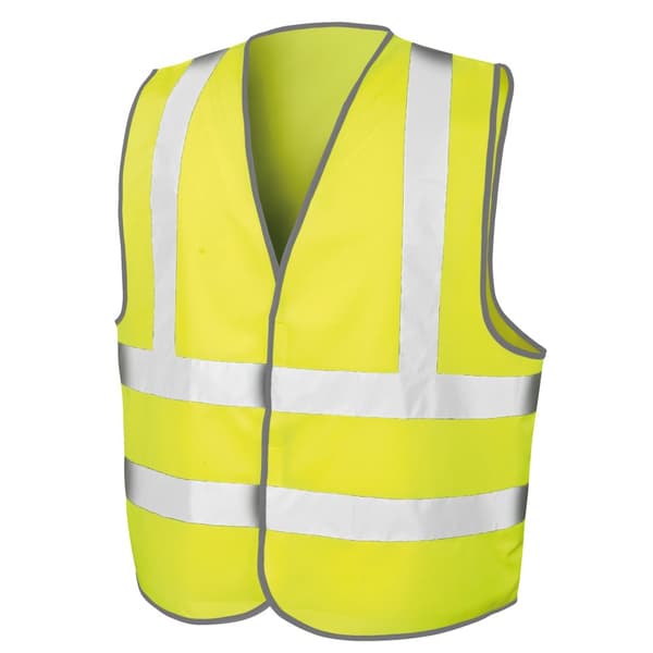 Result Mens Core High-Visibility Safety Motorway Vest Fluorescent Yellow L/XL