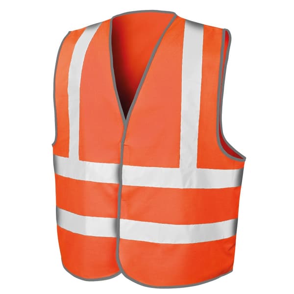 Result Mens Core High-Visibility Safety Motorway Vest Fluorescent Orange XXL/3XL