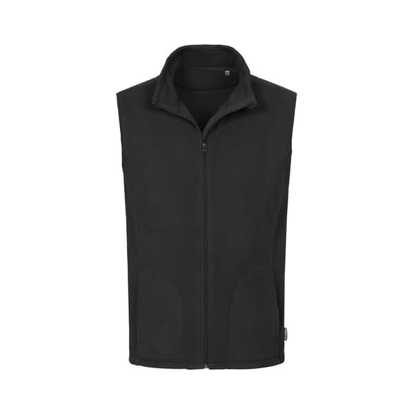 Stedman Mens Active Fleece Gilet Black Opal M