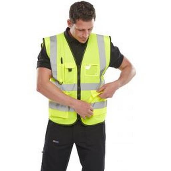 Yoko Hi-Vis Premium Executive/Manager Waistcoat / Jacket (Pack of 2)