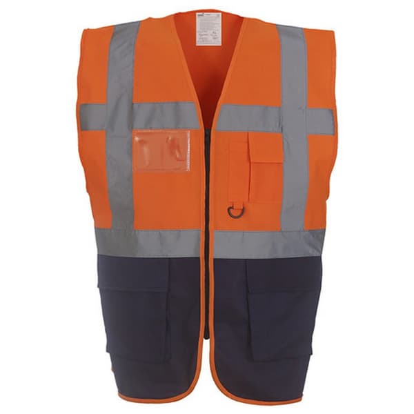 Yoko Hi-Vis Premium Executive/Manager Waistcoat / Jacket (Pack of 2)