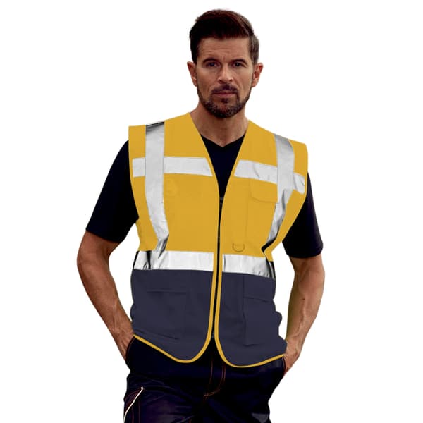 Yoko Hi-Vis Premium Executive/Manager Waistcoat / Jacket (Pack of 2)