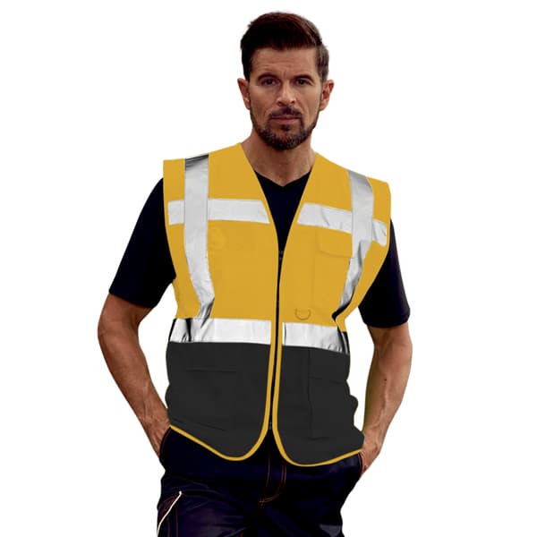 Yoko Hi-Vis Premium Executive/Manager Waistcoat / Jacket (Pack of 2)