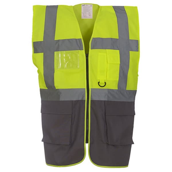 Yoko Hi-Vis Premium Executive/Manager Waistcoat / Jacket (Pack of 2)