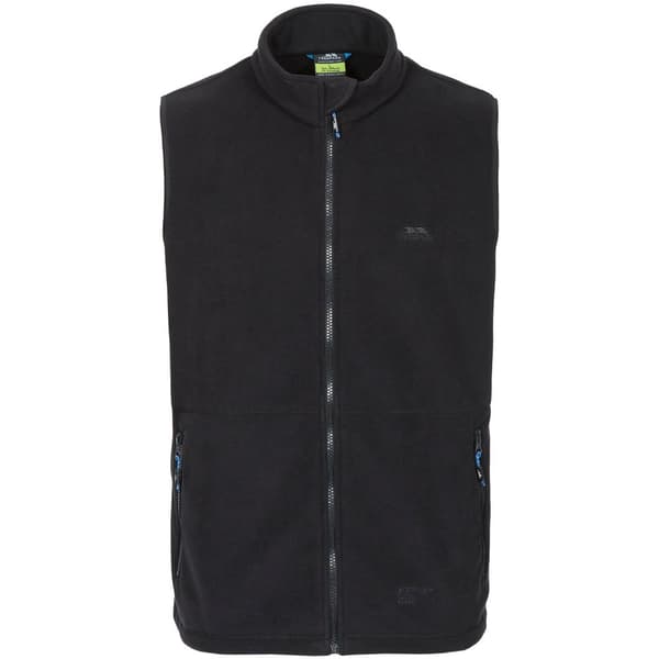 Trespass Othos II Fleece Gilet med full dragkedja för män Black XXL