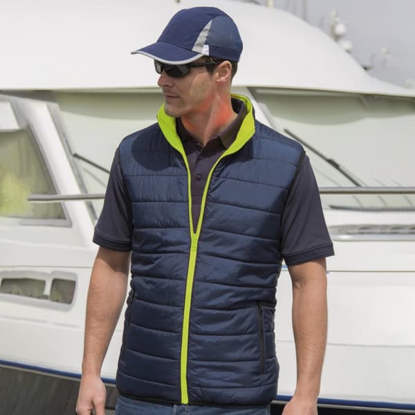 Result Safeguard Mens Reversible Soft Padded Safety Gilet för män