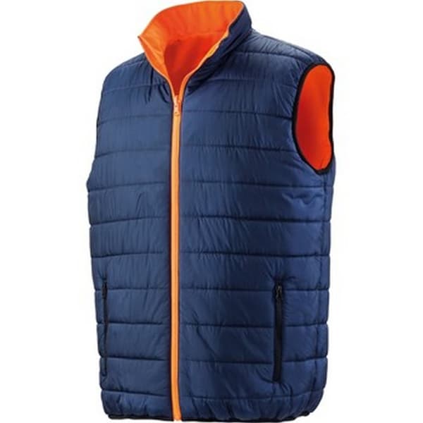 Result Safeguard Mens Reversible Soft Padded Safety Gilet för män