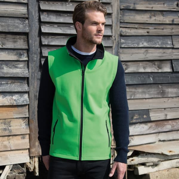 Result Core Printable Softshell Bodywarmer för män