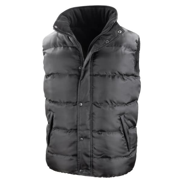 Result Mens Core Nova Lux vadderad fleecefodrad kroppsvärmare jacka Black S