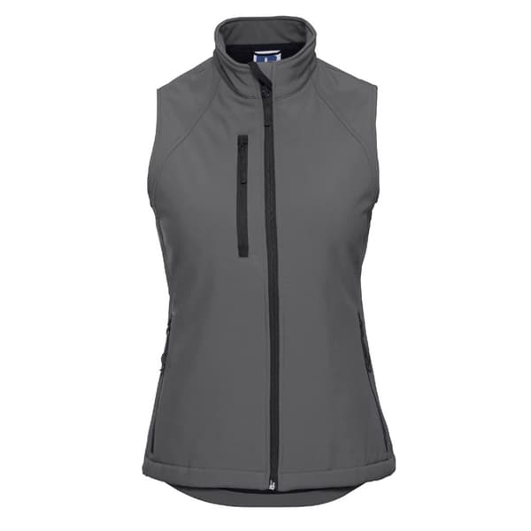 Russell Ladies/Womens Soft Shell Breathable Gilet Jacket Titanium XS