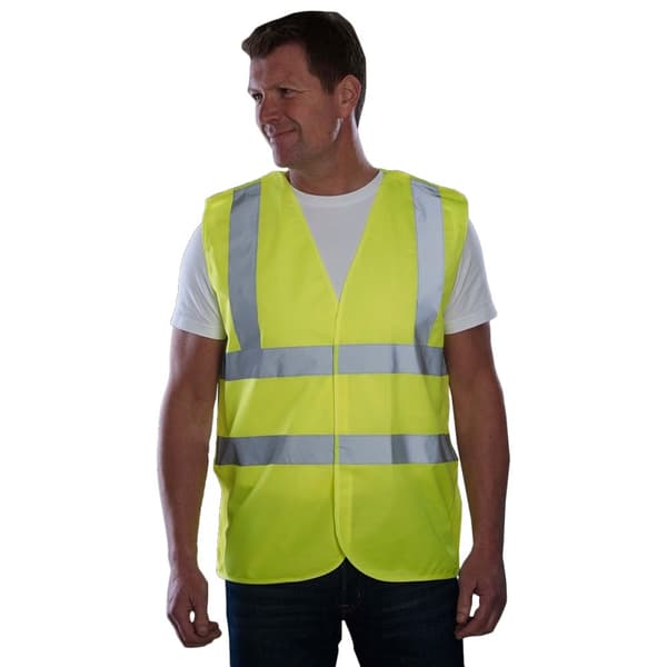 Grafters Unisex Hi-Visibility Safety Waistcoat Yellow 2XL