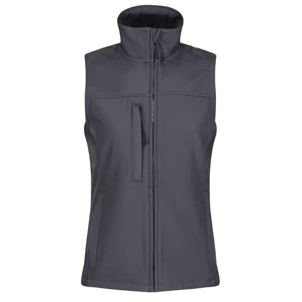 Regatta Womens/Ladies Flux Softshell Bodywarmer / Sleeveless Jacket (Water Repellent & Wind Resistant) Seal Grey 12