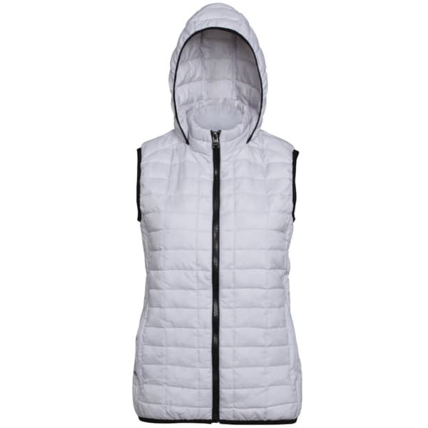 2786 Kvinnor/Damer Honeycomb Zip Up Hooded Gilet/Bodywarmer