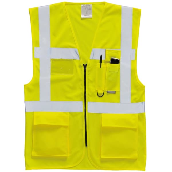 Portwest Hi Vis Executive / Manager Vest / Sikkerhedstøj (Pakke med 2)