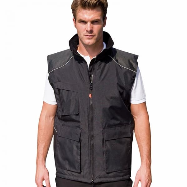 Result Unisex Work-Guard Vostex Bodywarmer / Gilet / Workwear Black 3XL