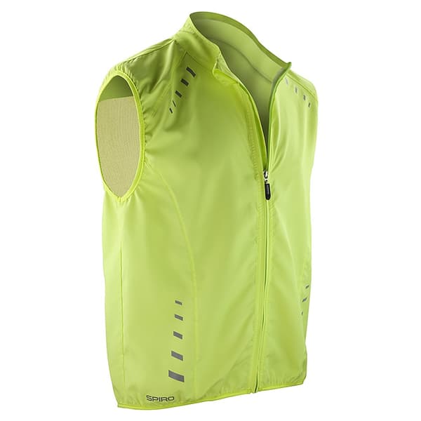 Spiro Mens Bikewear Crosslite Training Gilet / Sports Bodywarmer Neon Lime 2XL