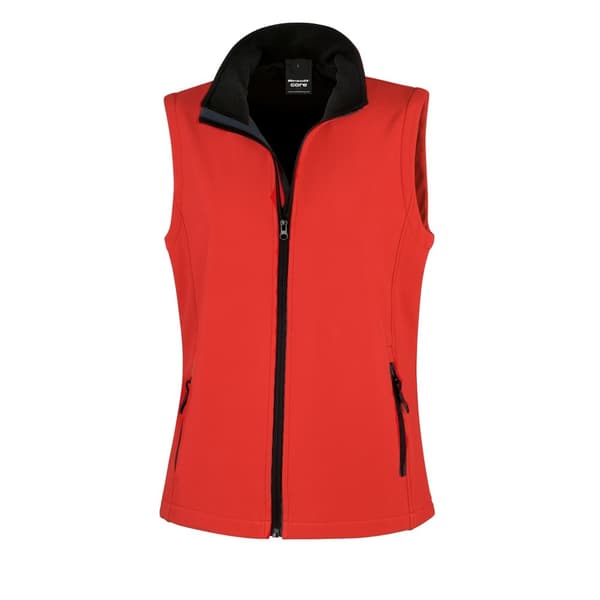Result Core Womens/Ladies Softshell Bodywarmer med trykbar overflade