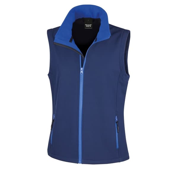Result Core Womens/Ladies Softshell Bodywarmer med trykbar overflade