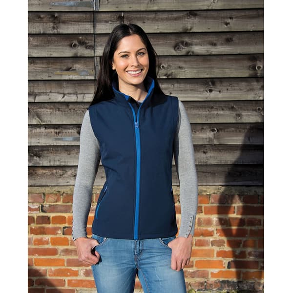Result Core Womens/Ladies Softshell Bodywarmer med trykbar overflade