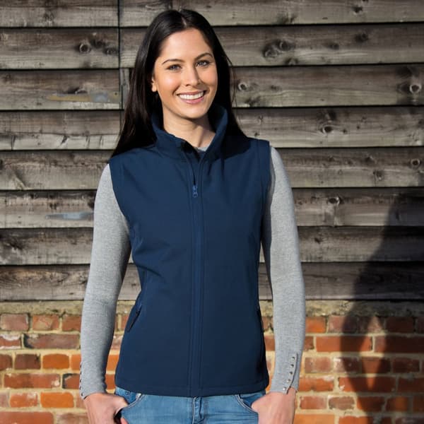 Result Core Womens/Ladies Softshell Bodywarmer med trykbar overflade