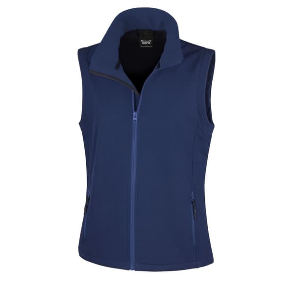 Result Core Womens/Ladies Softshell Bodywarmer med trykbar overflade