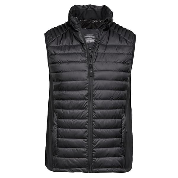 Tee Jays Mens Crossover Bodywarmer Jet Black/Black M