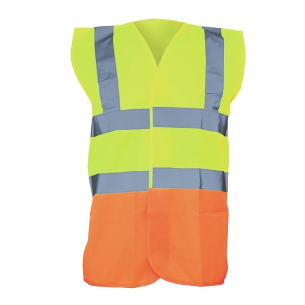 Yoko Unisex Premium Hi-Vis Waistcoat Vest / Jacket (Pack of 2)