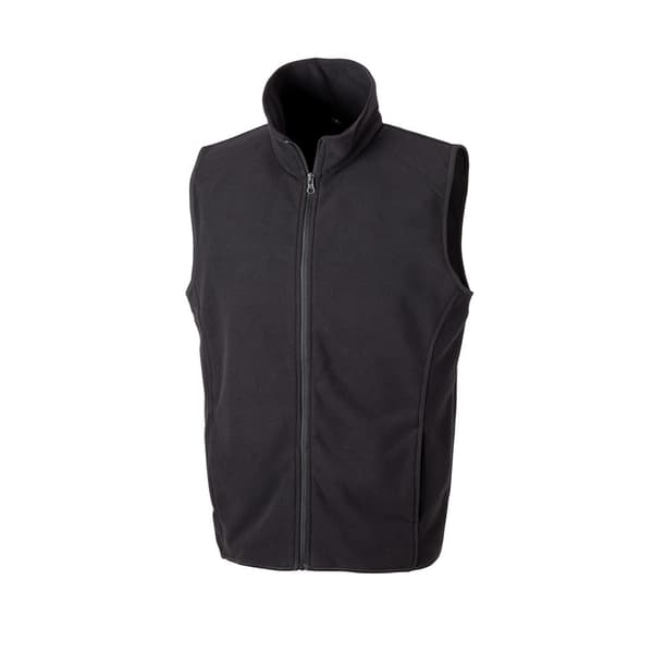 Result Core Adults Unisex Microfleece Gilet för vuxna Black M