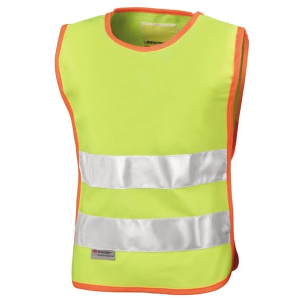 Result Junior Kids Hi-Vis Tabard Jacket / Sikkerhedstøj (pakke med 2) Hi-Vis Yellow L-XL