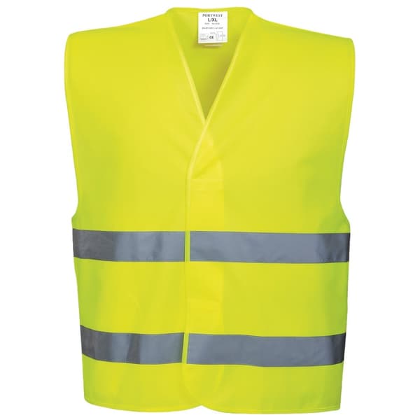Portwest Unisex sikkerhedsvest med to bånd med høj synlighed