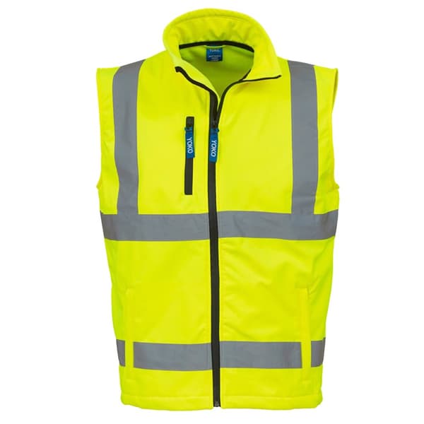 Yoko Mens Hi Vis Softshell Bodywarmer / Workwear (Pack of 2)