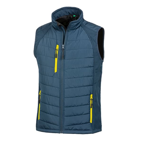 Result Sort kompas polstret softshell-gilet til mænd