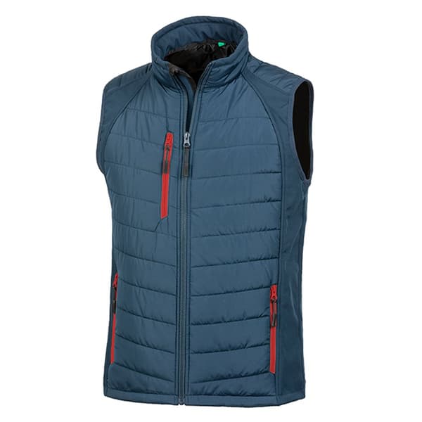 Result Sort kompas polstret softshell-gilet til mænd