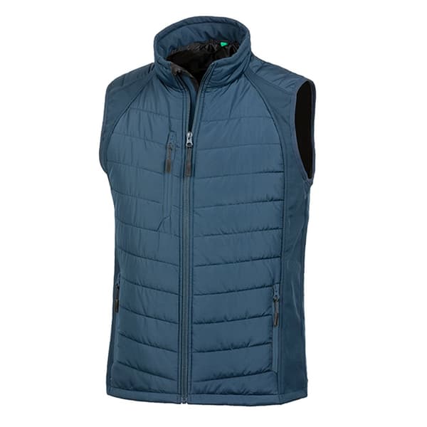 Result Sort kompas polstret softshell-gilet til mænd