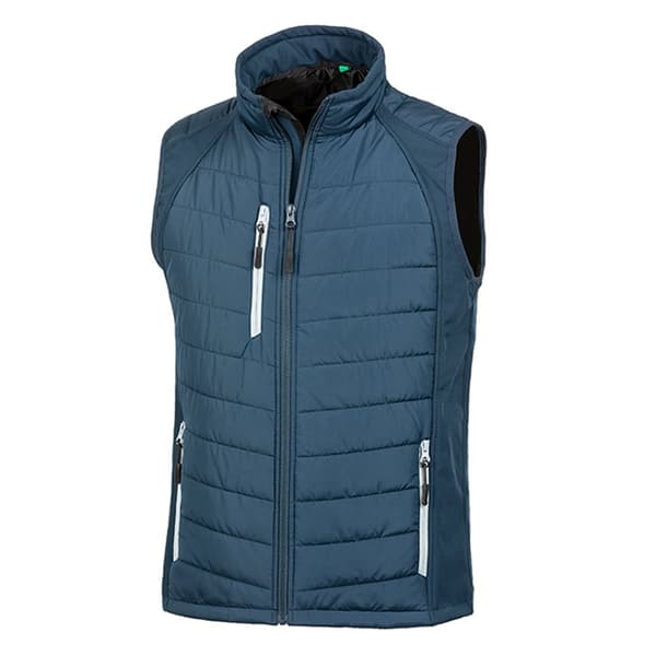 Result Sort kompas polstret softshell-gilet til mænd