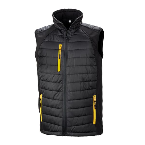 Result Sort kompas polstret softshell-gilet til mænd