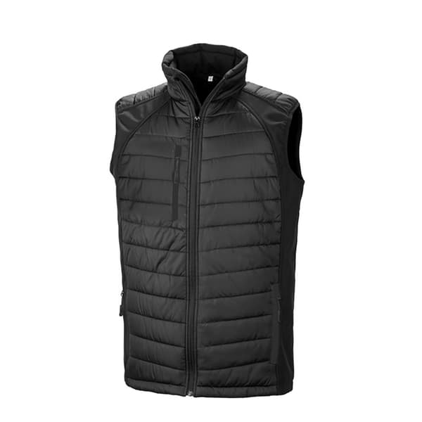 Result Sort kompas polstret softshell-gilet til mænd